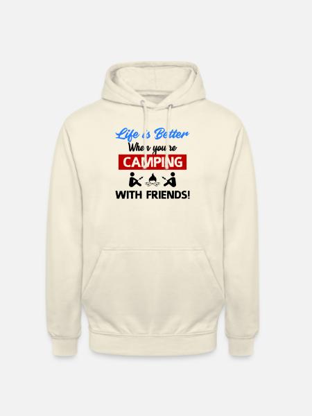 camping with friends - Unisex Hoodie - vanilla