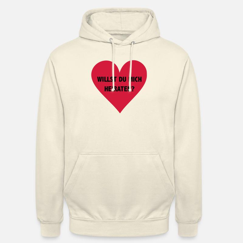 willst du mich heiraten? - Unisex Hoodie - Vanille-Milchshake