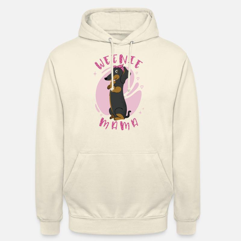 Weenie Maman Teckel - Sweat-shirt à capuche unisexe - vanille