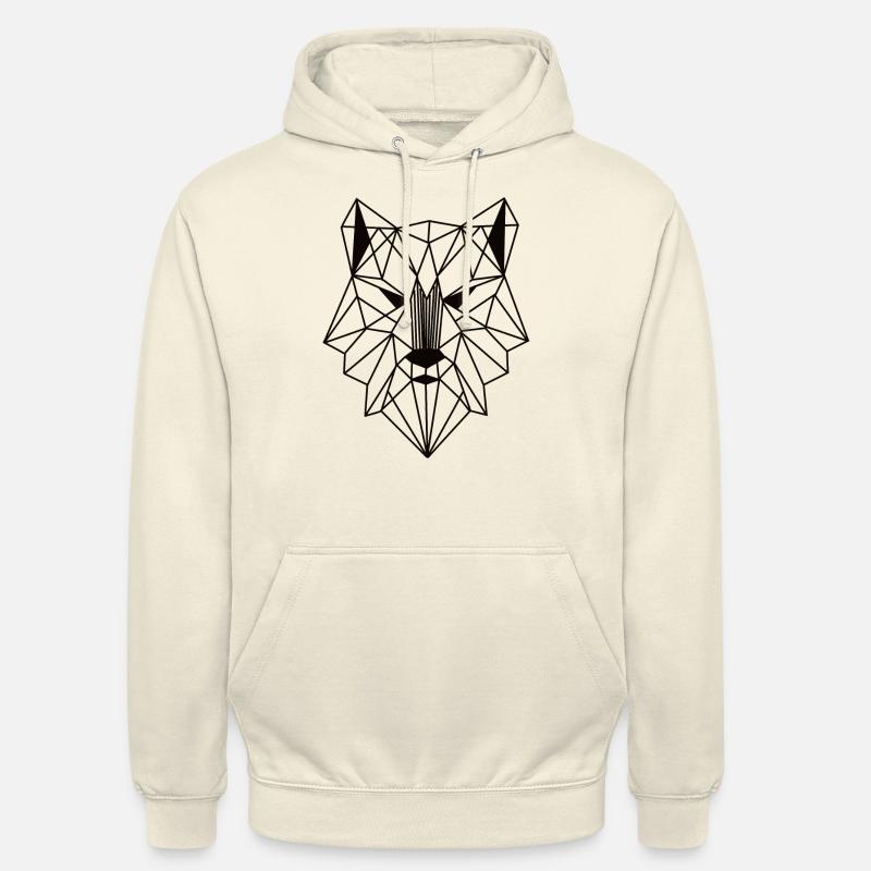 wolf als geometrische Figur einfarbig - Unisex Hoodie - Vanille-Milchshake