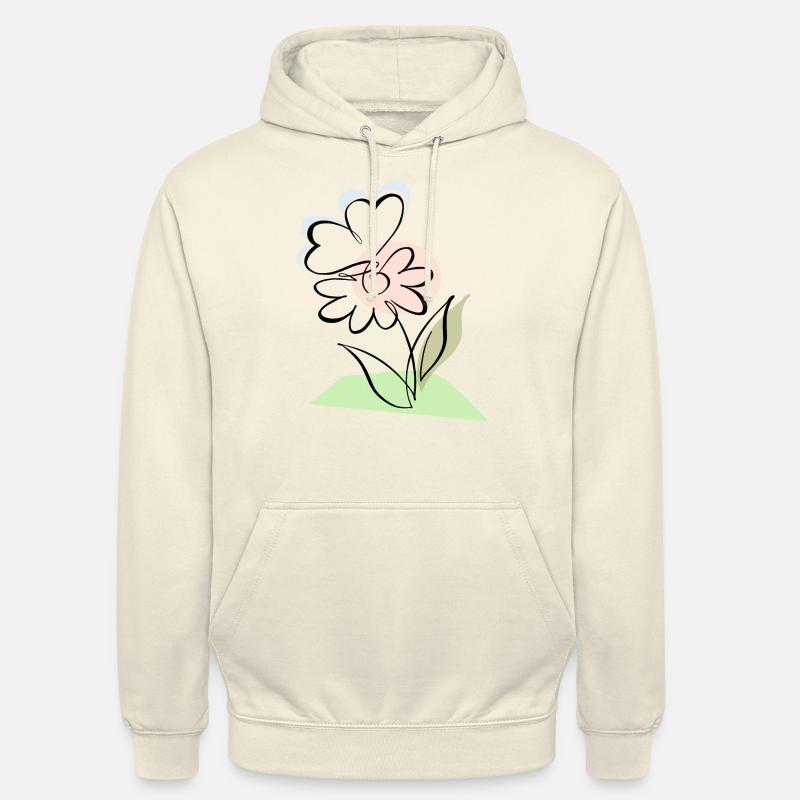 Floraison avec papillon - Sweat-shirt à capuche unisexe - vanille