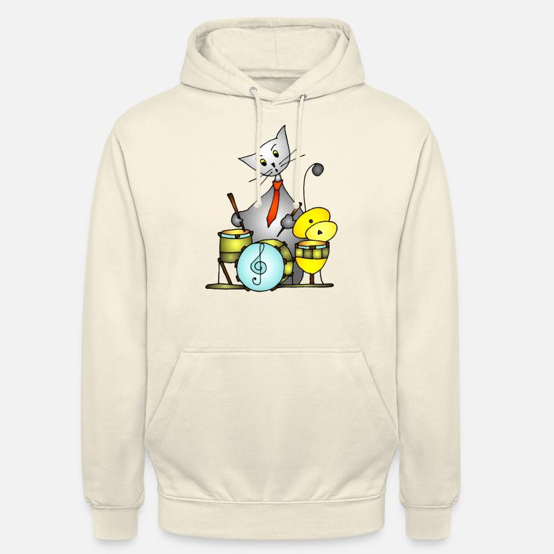 Chat - Sweat-shirt à capuche unisexe - vanille