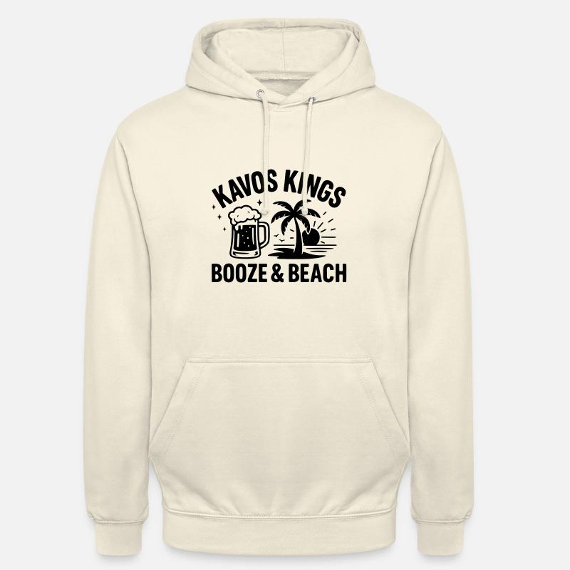 Kavos Kings – Alcool et plage - Sweat-shirt à capuche unisexe - vanille