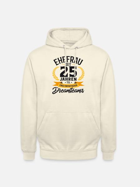 Silberhochzeit, silberne Hochzeit - Unisex Hoodie - Vanille-Milchshake