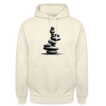 Balance - Unisex Hoodie - Vanille-Milchshake - Vorne - Alina (178cm) & Michal (187cm)