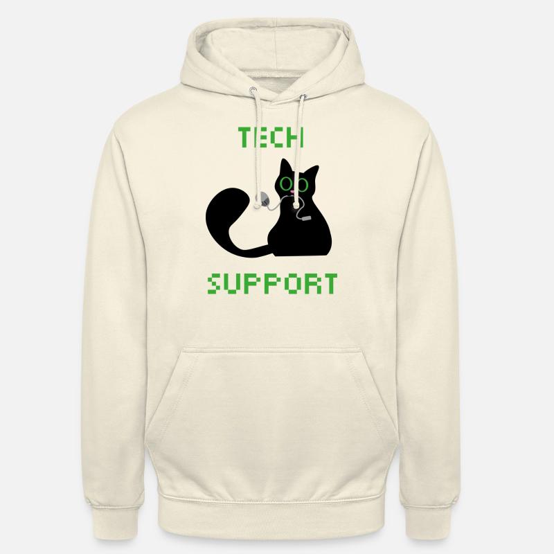 Technik Support - Tech Support Cat - Unisex Hoodie - Vanille-Milchshake