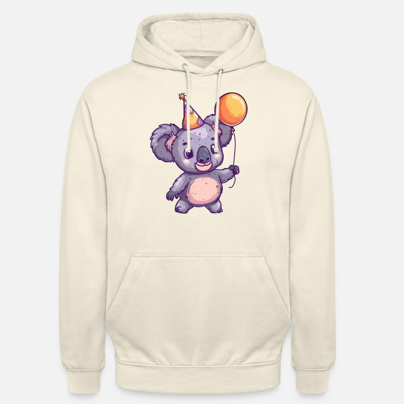 Koala Anniversaire Bande Dessinée Mignon - Sweat-shirt à capuche unisexe - vanille