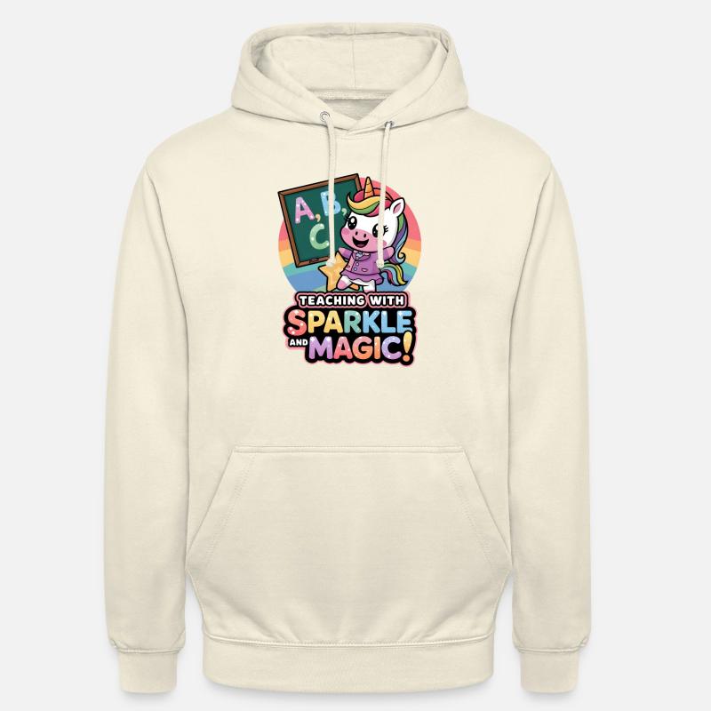 Teaching With Sparkle And Magic! - Unisex Hoodie - vanilla