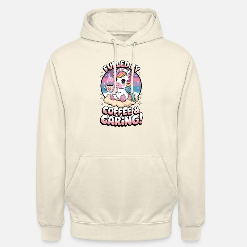 Alimenté par le café et l’entraide ! - Sweat-shirt à capuche unisexe - vanille