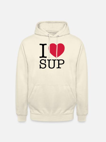 I Heart SUP - Unisex Hoodie - Vanille-Milchshake