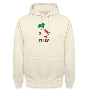 Italie - Sweat-shirt à capuche unisexe - vanille - Devant - Alina (178cm) & Michal (187cm)