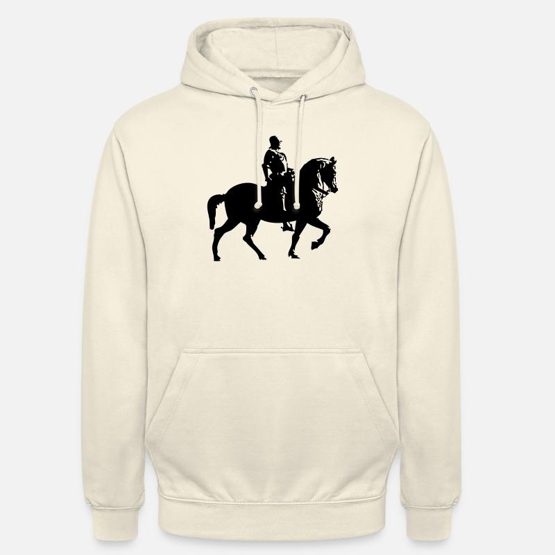 cheval et le cavalier - Sweat-shirt à capuche unisexe - vanille