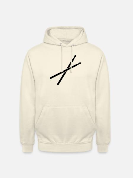 schlagzeug__f1 - Sweat-shirt à capuche unisexe - vanille