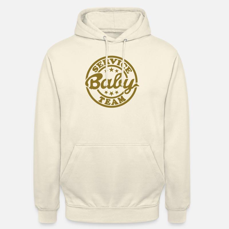 Service Team Bébé (timbre) - Sweat-shirt à capuche unisexe - vanille