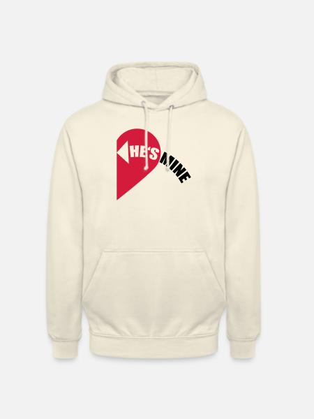 He's Mine Love Heart - Unisex Hoodie - vanilla