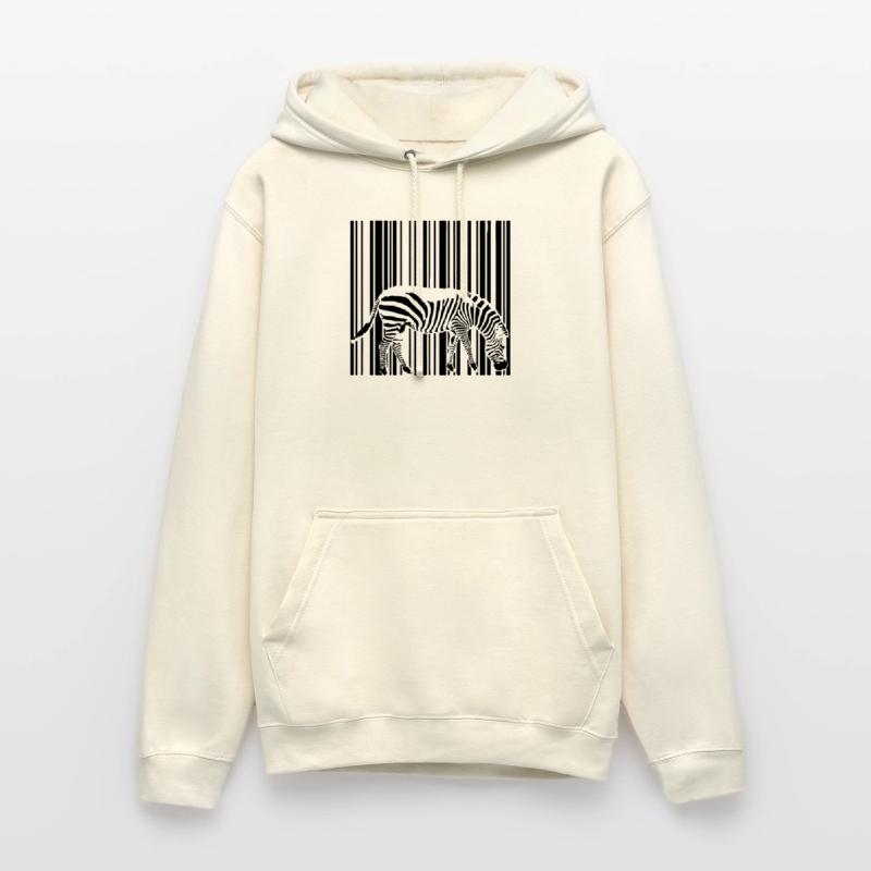 code à barres zèbre Sweat-shirt à capuche unisexe