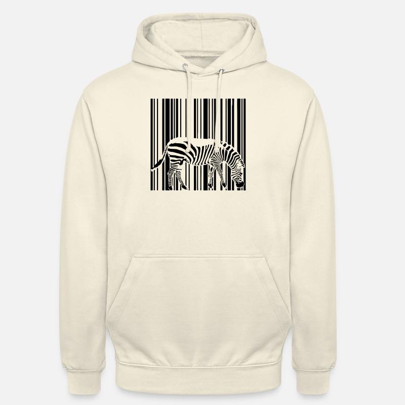 Barcode Zebra - Unisex Hoodie - vanilla