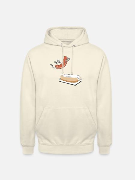 Happy Hot Dog T-Shirt - Power Rangers - Unisex Hoodie - vanilla