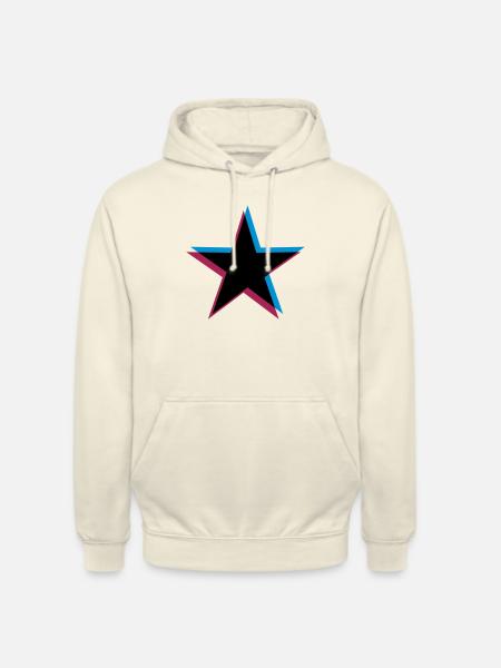Star 3D effect - Unisex Hoodie - vanilla