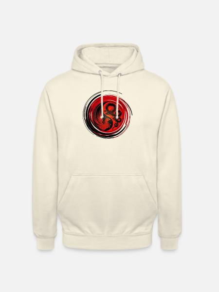 Yin Yang, Yin Yang Symbol, Yin Yang Taoisme, Y - Hættetrøje unisex - vaniljemilkshake