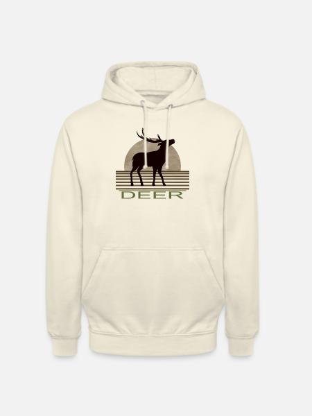 Cerf - Sweat-shirt Ă capuche unisexe - vanille