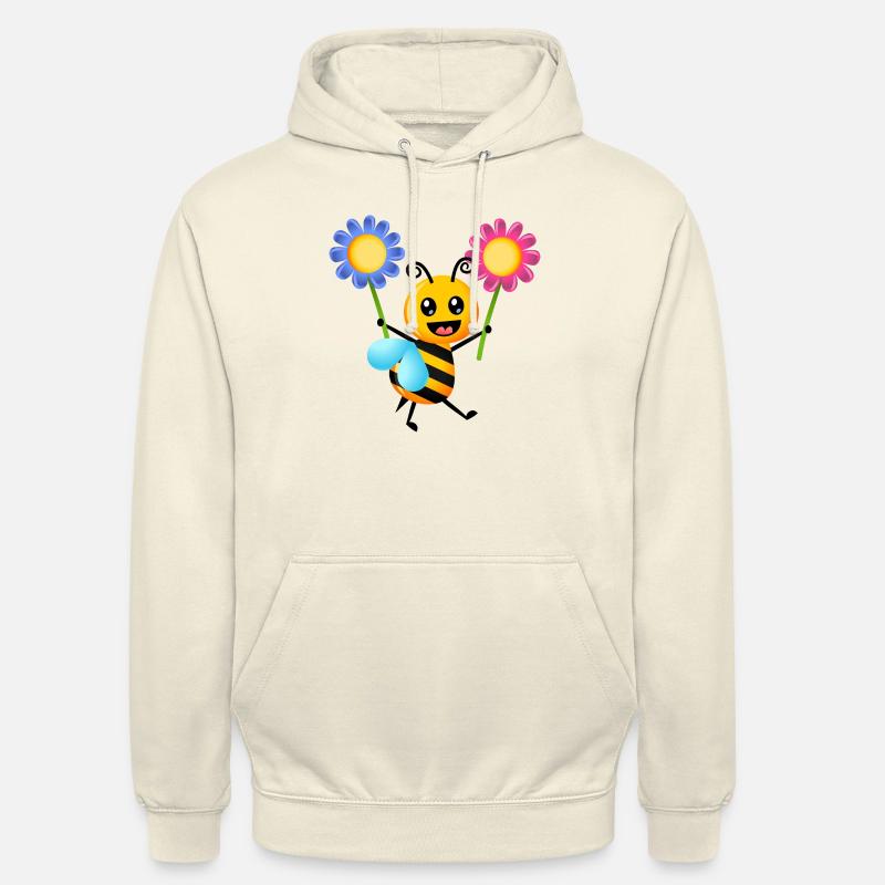 Cartoon Bumble Bee - Unisex Hoodie - vanilla