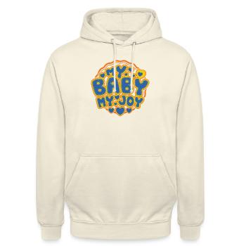 Mein Baby, meine Freude - Unisex Hoodie - Vanille-Milchshake - Vorne - Alina (178cm) & Michal (187cm)