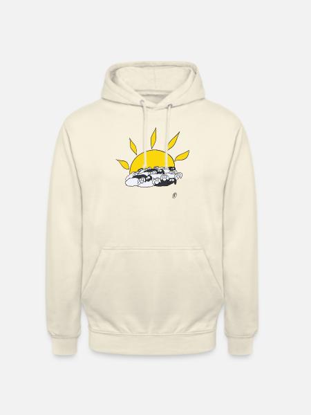 Sheep at sunrise - Unisex Hoodie - vanilla