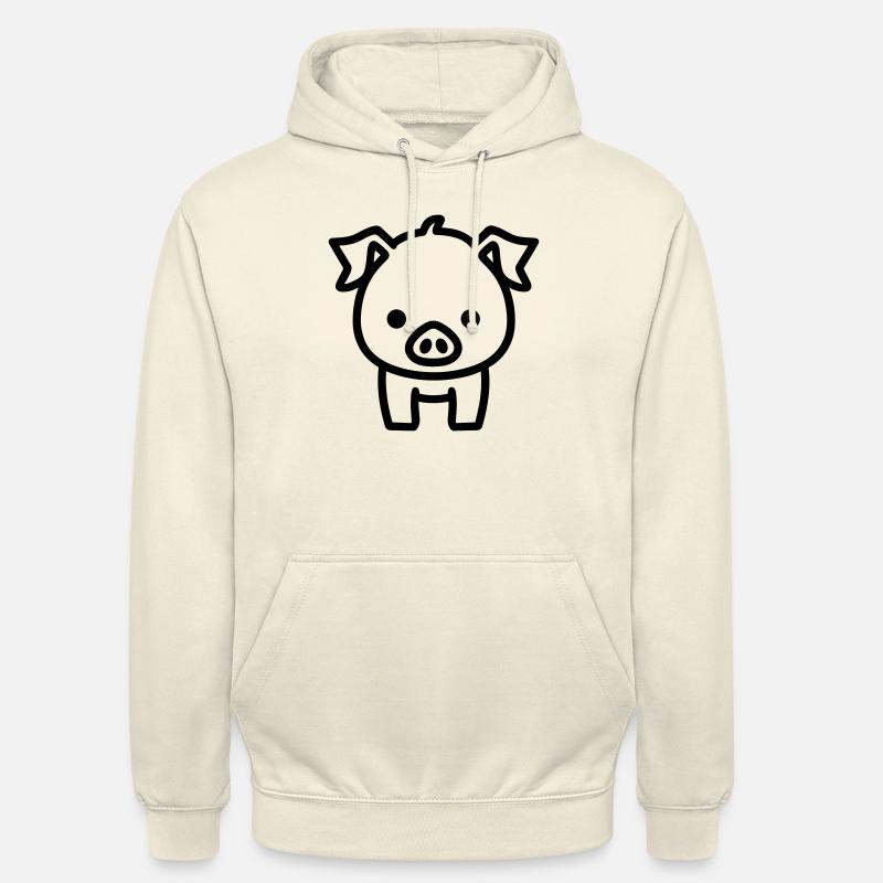 cochon - Sweat-shirt à capuche unisexe - vanille
