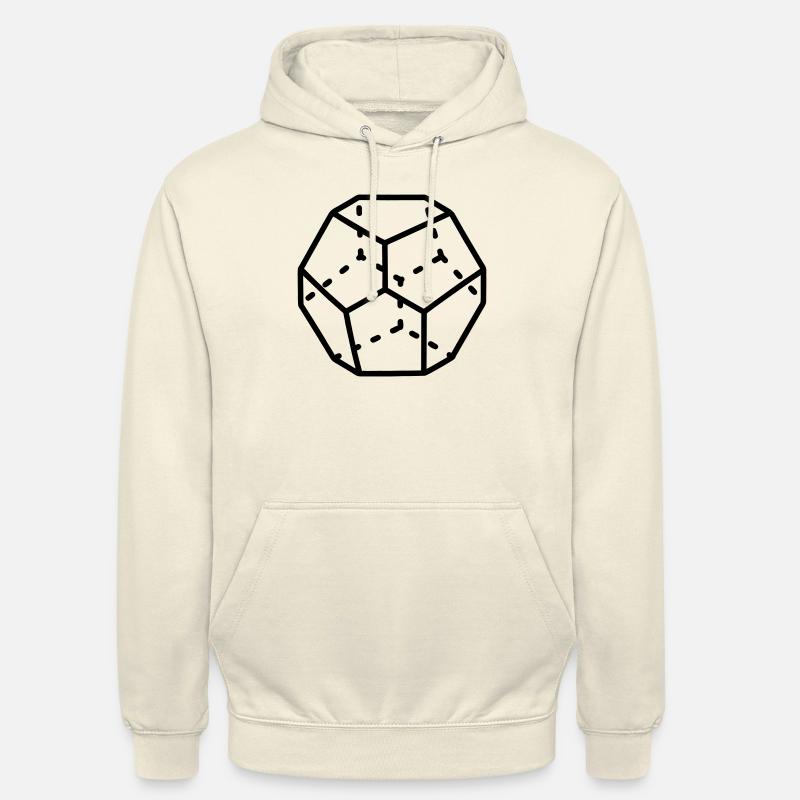 Dodécaèdre mathématique - Sweat-shirt à capuche unisexe - vanille