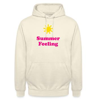Summer Feeling - Unisex Hoodie - Vanille-Milchshake - Vorne - Alina (178cm) & Michal (187cm)