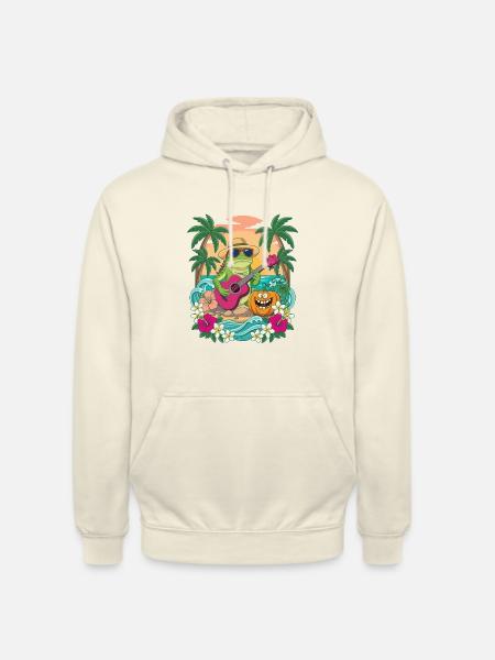 Pumpkin Lizard Rock Halloween Tropical - Unisex Hoodie - Vanille-Milchshake