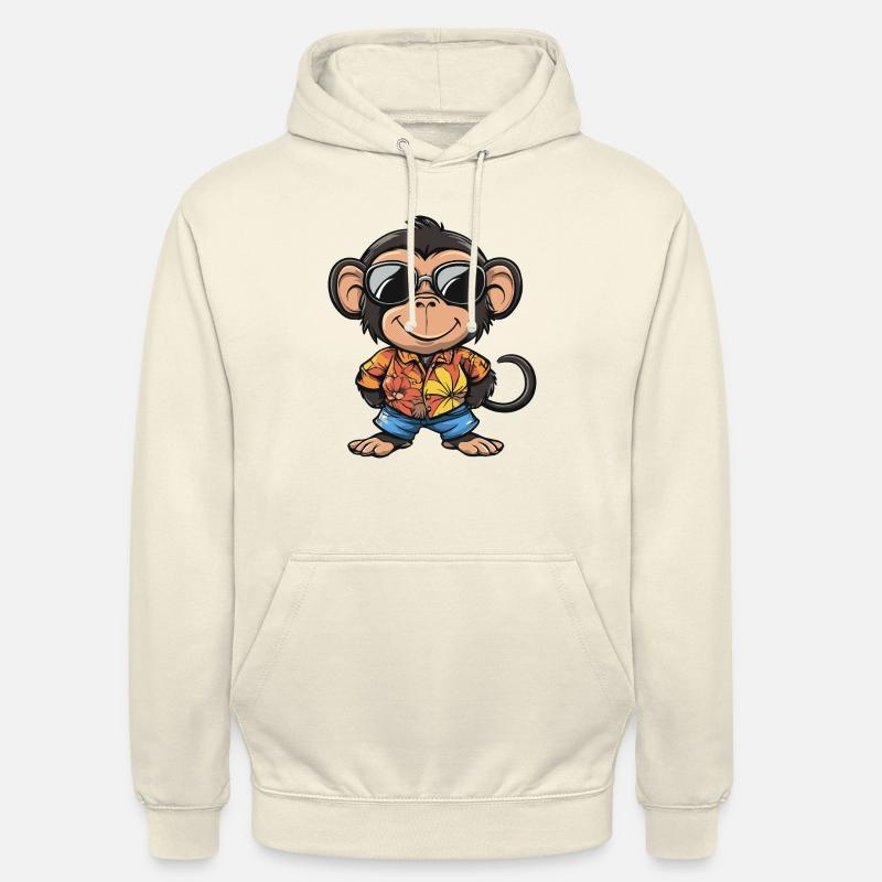 Monkey Comic Vacances - Sweat-shirt à capuche unisexe - vanille