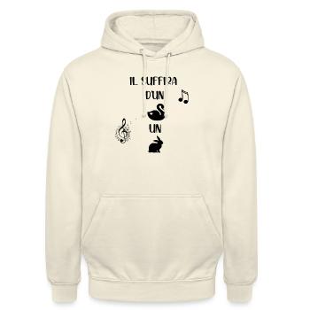 ilsuffiradunsigne - Sweat-shirt à capuche unisexe - vanille - Devant - Alina (178cm) & Michal (187cm)