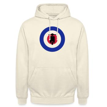 mods target - Sweat-shirt à capuche unisexe - vanille - Devant - Alina (178cm) & Michal (187cm)