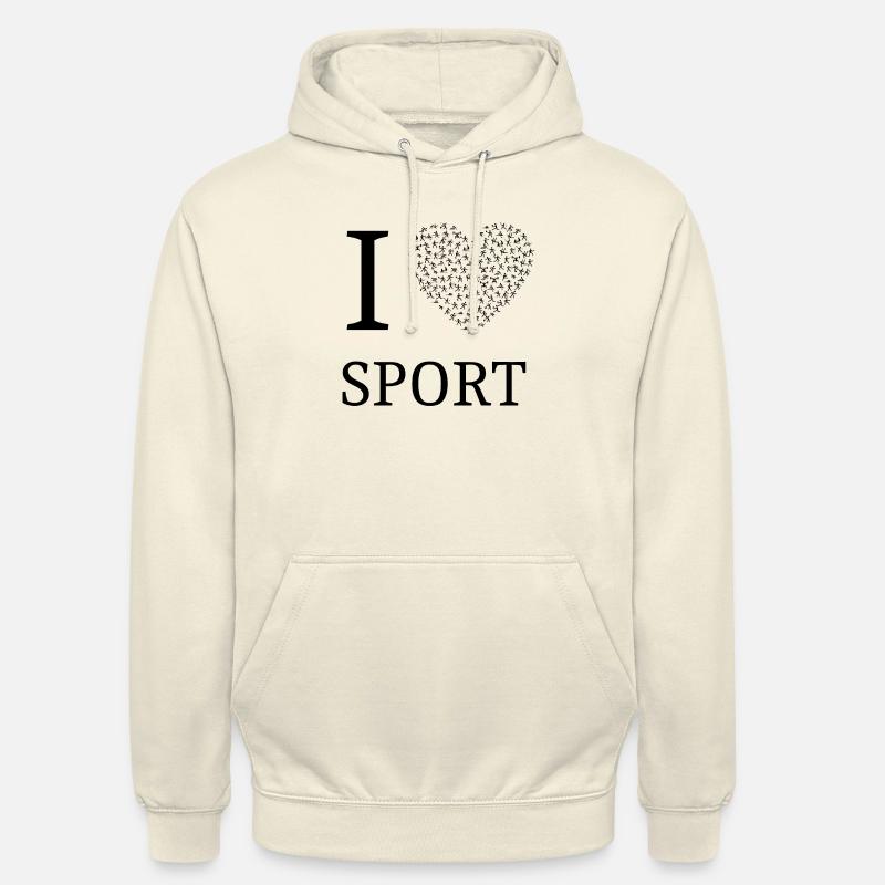 J'aime le sport - Sweat-shirt à capuche unisexe - vanille