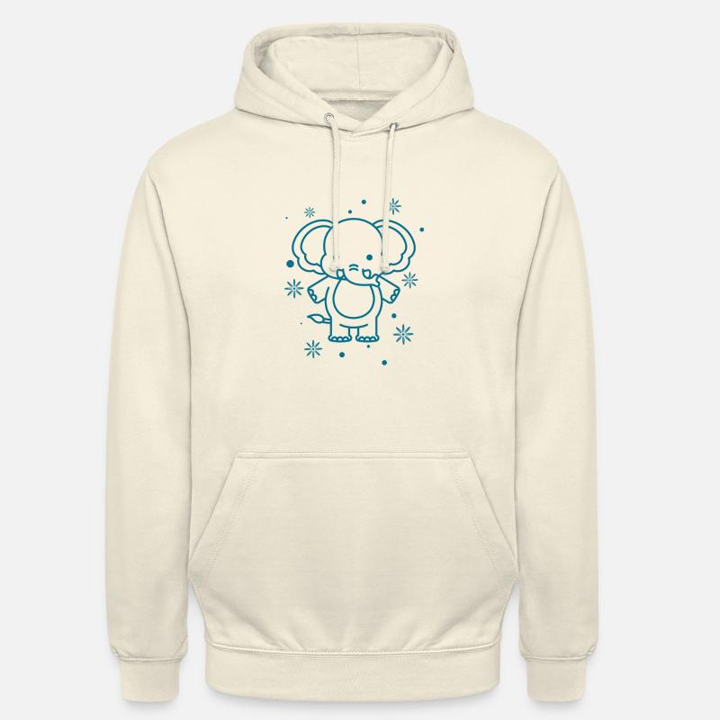 Bébé éléphant - Sweat-shirt à capuche unisexe - vanille
