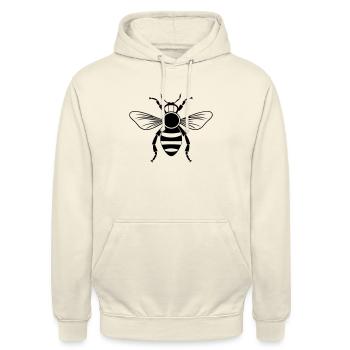 Abeille - Sweat-shirt à capuche unisexe - vanille - Devant - Alina (178cm) & Michal (187cm)