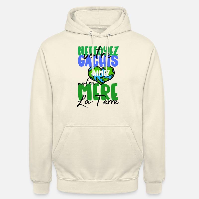 J'aime ma Planète 04 - Sweat-shirt à capuche unisexe - vanille