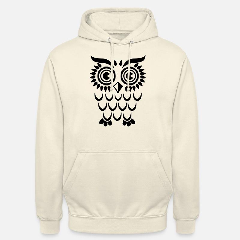 Owl Eule - Sweat-shirt à capuche unisexe - vanille