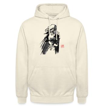 albator and simon's cat - Sweat-shirt à capuche unisexe - vanille - Devant - Alina (178cm) & Michal (187cm)