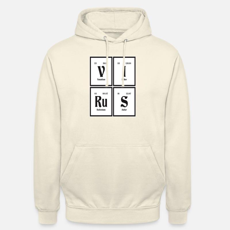 Virus - Tableau périodique des éléments - Sweat-shirt à capuche unisexe - vanille