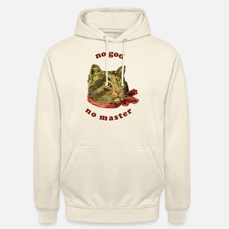camarade chat // pas de dieu, pas de maître - Sweat-shirt à capuche unisexe - vanille