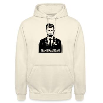 Stylish Groom Squad - Unisex Hoodie - Vanille-Milchshake - Vorne - Alina (178cm) & Michal (187cm)