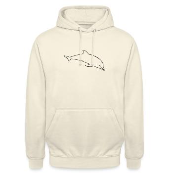 Dolphin - Unisex Hoodie - vanilla - Front - Alina (178cm) & Michal (187cm)