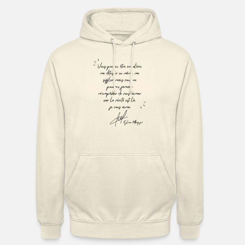 citation kylian - Sweat-shirt à capuche unisexe - vanille