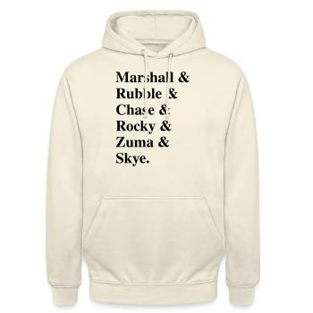 The Patrol - Unisex Hoodie - Vanille-Milchshake - Vorne - Alina (178cm) & Michal (187cm)