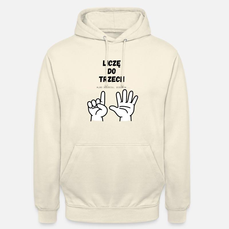 Je compte jusqu’à trois - Sweat-shirt à capuche unisexe - vanille