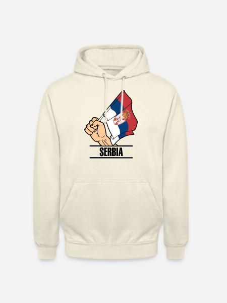 Flagge Serbien erster Text SERBIEN - Unisex Hoodie - Vanille-Milchshake