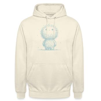 I believe in cute Aliens minimalistisch Spruch - Unisex Hoodie - Vanille-Milchshake - Vorne - Alina (178cm) & Michal (187cm)
